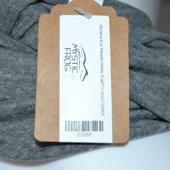 New NWT Eco Friendly Gray Grey Jersey Soft Stretchy Knit Loose Infinity Scarf - Picture 4 of 5